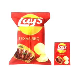Housse boite à mouchoir original paquet de chips rouge