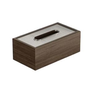 Boite à mouchoir en bois transparente