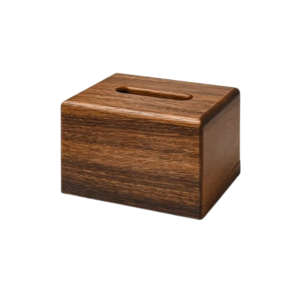Boite à mouchoir carré en bois