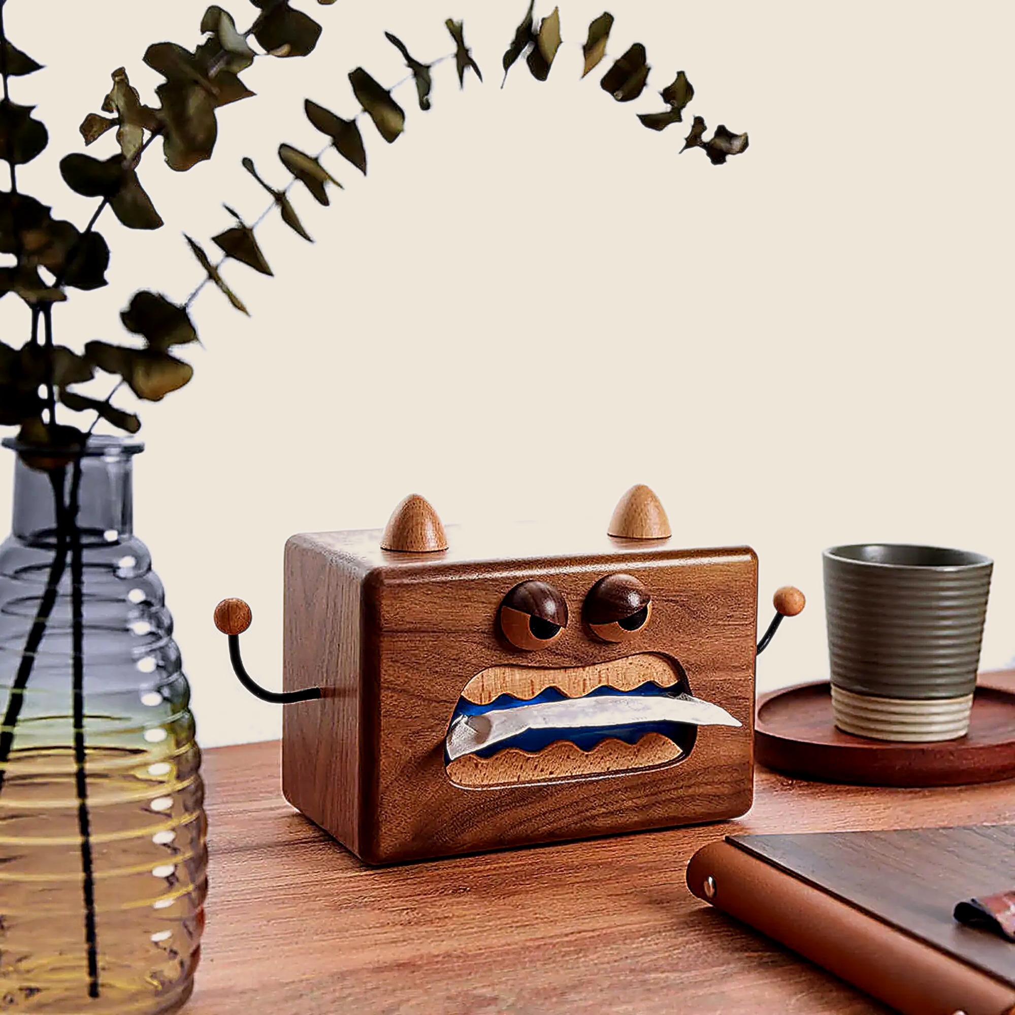 Boîte à mouchoirs bois Monster – Image 7