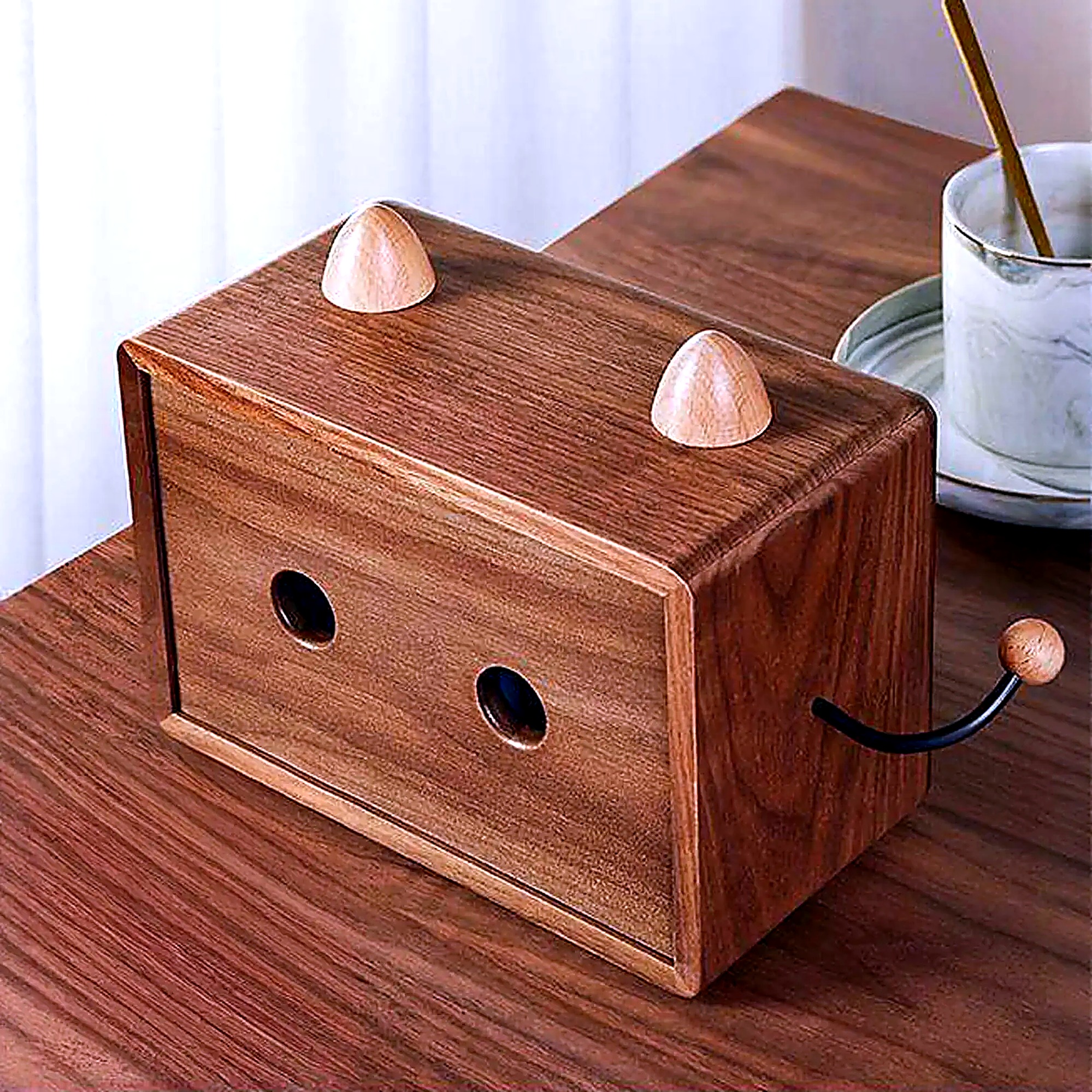 Boîte à mouchoirs bois Monster – Image 4